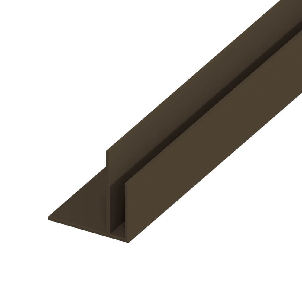 UPVC Shiplap Cladding - Starter Trim - 125mm - Dark Brown (5m)