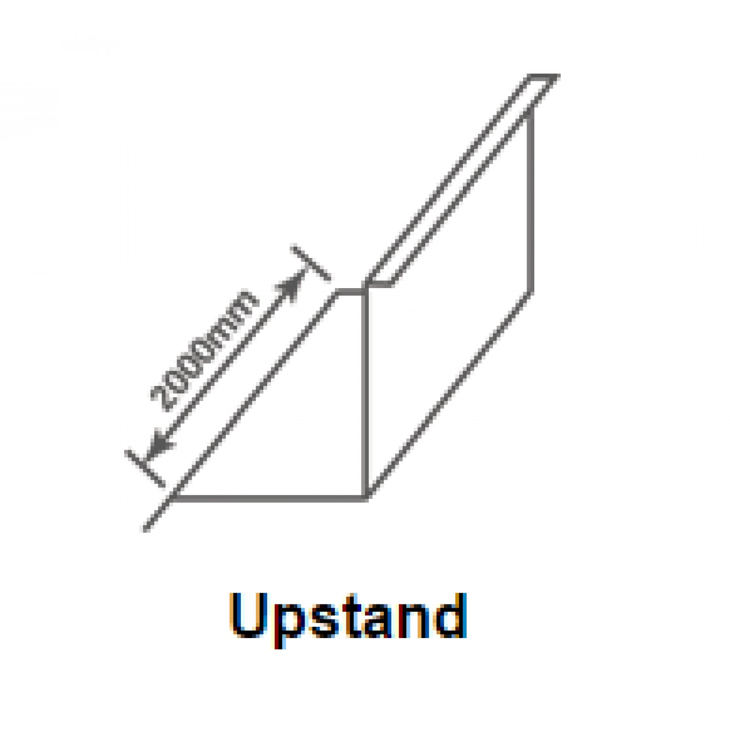Britmet Pantile 2000 Upstand Flashing Terracotta (2000mm)