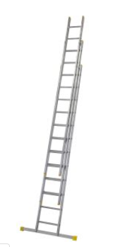 Werner Aluminium Triple Extension Ladder with Stabiliser Bar