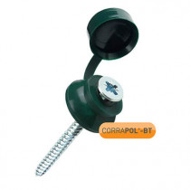 Corrapol-BT - Corrugated Bitumen Roof Sheet 60mm Screws with Cap - Green (Pack of 50)