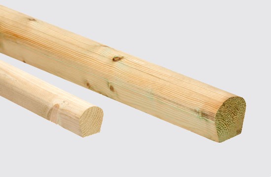 Large Lead Wood Roll - 1200mm x 75mm - Treated Timber