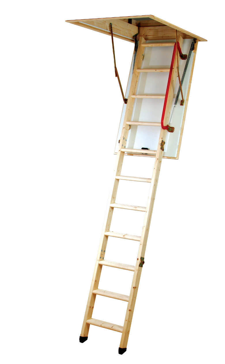 Youngman Eco S Timber Folding Loft Ladder - 12 Tread / 2.81m Youngman Eco S Timber Folding Loft Ladder - 12 Tread / 2.81m