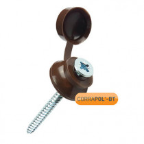 Corrapol-BT - Corrugated Bitumen Roof Sheet 60mm Screws with Cap - Brown (Pack of 50)