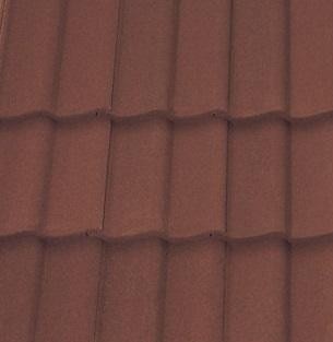 Sandtoft Double Pantile - Concrete Tile - Sandfaced Mottled Red