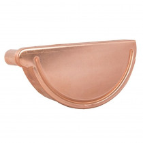 Lindab Guttering - Right Handed Stop End RGH 100mm - Natural Copper