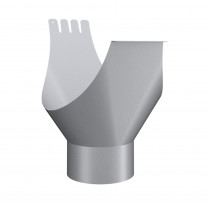 Lindab Guttering - Gutter Outlet with Clip OK - Magestic Galvanised