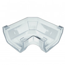 Plastic Guttering Squareline - 90˚ Angle - 114mm x 95mm - White