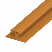 UPVC Shiplap Cladding - Joint Trim - 125mm - Oak (5m)