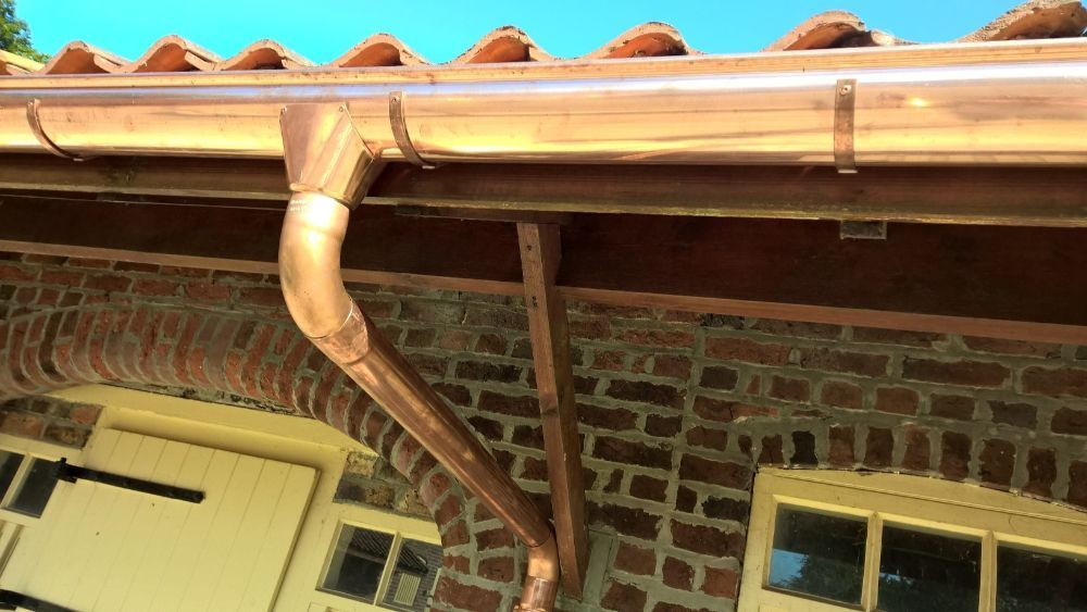 Lindab Natural Copper Guttering Half Round Gutter
