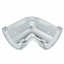 Plastic Guttering Half Round - 90˚ Angle - 114mm x 51mm - White