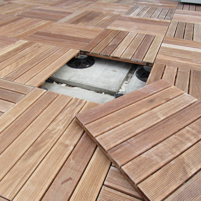 Wallbarn - Cumaru Hardwood Timber Decking Tiles - 500mm x 500mm x 30mm Wallbarn - Cumaru Hardwood Timber Decking Tiles - 500mm x 500mm x 30mm