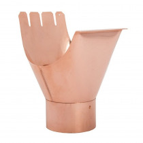Lindab Guttering - Gutter Outlet with Clip OK - Natural Copper