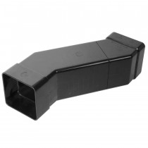 Plastic Guttering - Adjustable Offset Square - Black