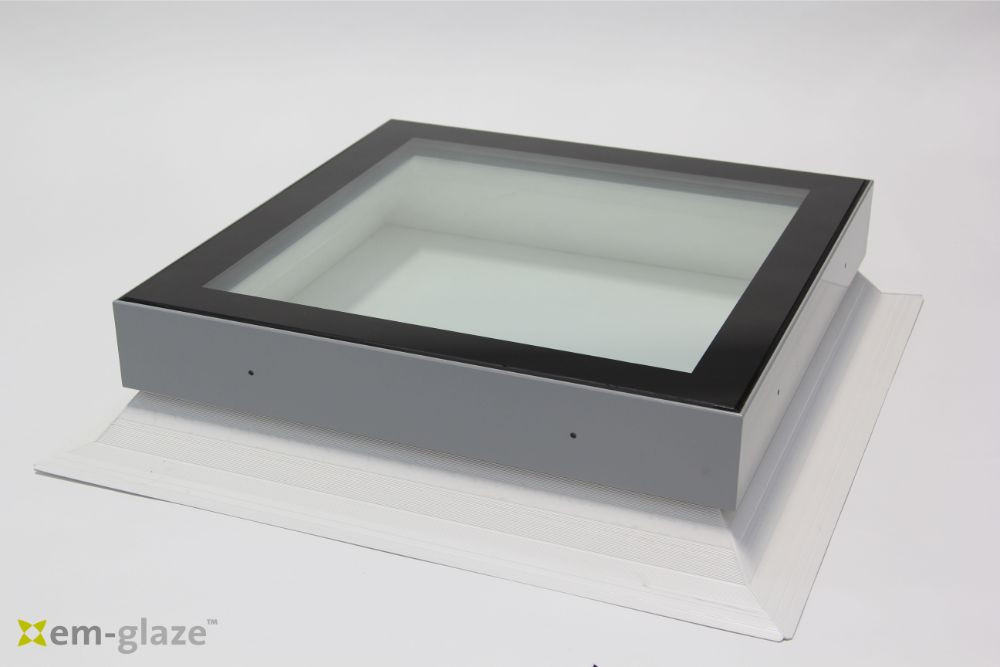 Em-Glaze Flat Glaze Skylight with 150mm PVC Splayed Upstand - Rectangle Em-Glaze Flat Glaze Skylight with 150mm PVC Splayed Upstand - Rectangle
