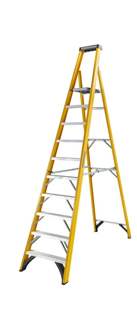 Youngman Trade Fibreglass Platform Stepladder Youngman Trade Fibreglass Platform Stepladder
