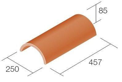 Sandtoft Concrete Segmental Ridge - Sandfaced Antique 2 Sandtoft Concrete Segmental Ridge - Sandfaced Antique 2