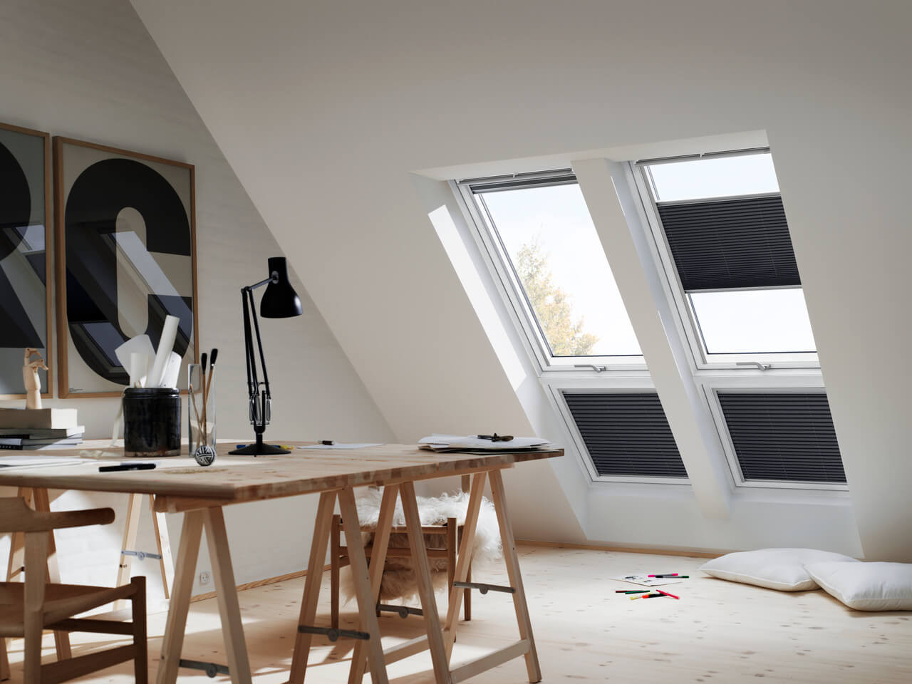 VELUX Pleated Blinds Add a Splash of Colour to Your Room Roofing Megastore