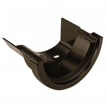 Plastic Guttering - Round to Ogee Adaptor - Left Hand - Black