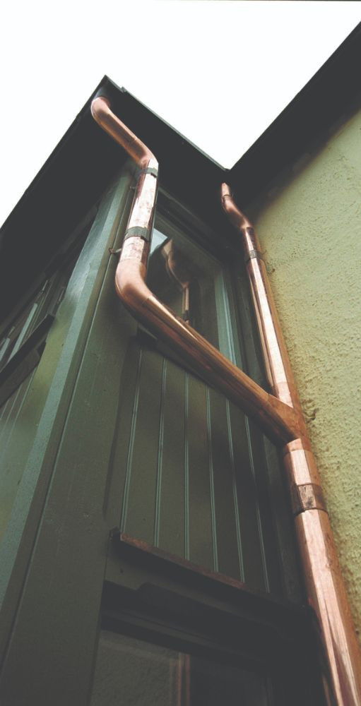 Lindab Natural Copper Guttering Internal Welded Gutter Angle
