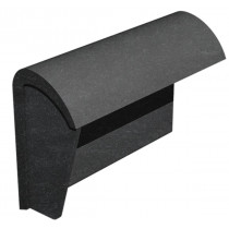 Marley Left Hand Concrete Segmental Mono Ridge With Stop End - 457Mm