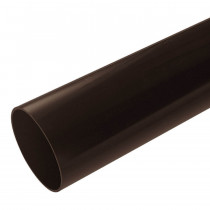 Plastic Guttering Half Round - Down Pipe - 65mm - Brown (2.5m)
