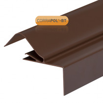 Corrapol-BT - Rock n Lock Verge with Fixings - Brown