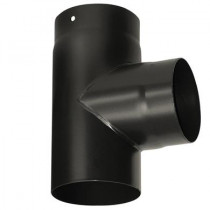 Vitreous Enamel Stove Pipe 90 Degree Tee Piece - 125mm to 150mm