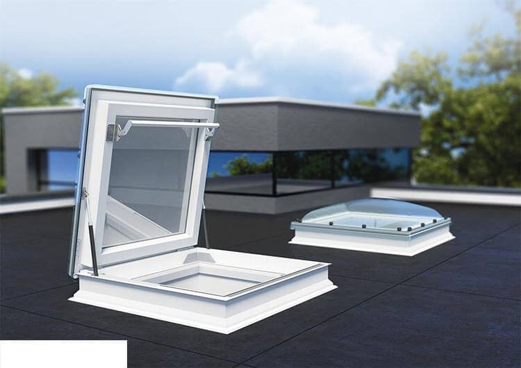 Fakro Flat Roof Window - Flat Access Roof Light with Polycarbonate Dome - Safety Double Glazing [DRC-C P2]