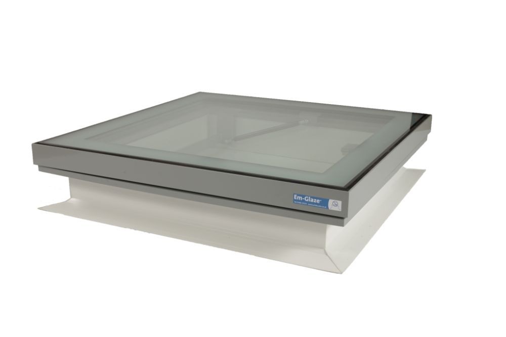 Em-Glaze Flat Glaze Skylight with 150mm PVC Vertical Upstand - Square