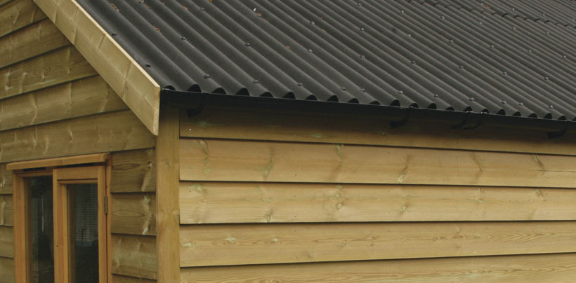 Garage Roof made from bitumen