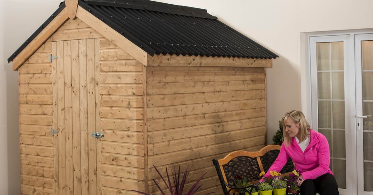 Bitumen Roofing Sheets on a Garden Shed