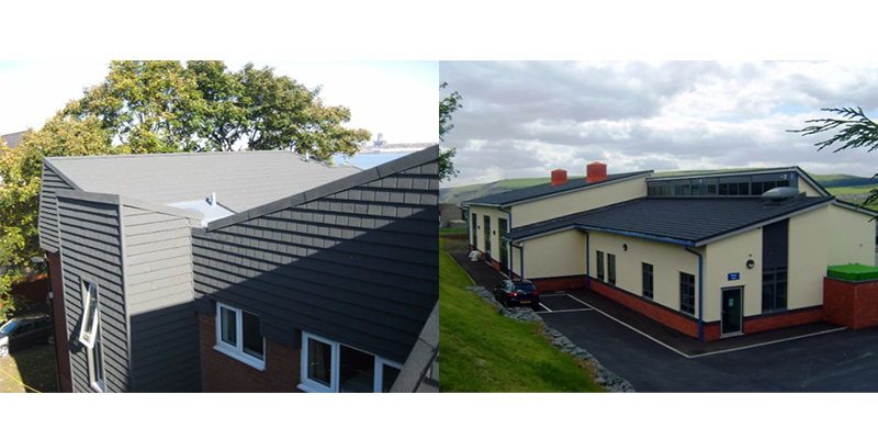 Britmet Plaintile Metal Roof Tile being used