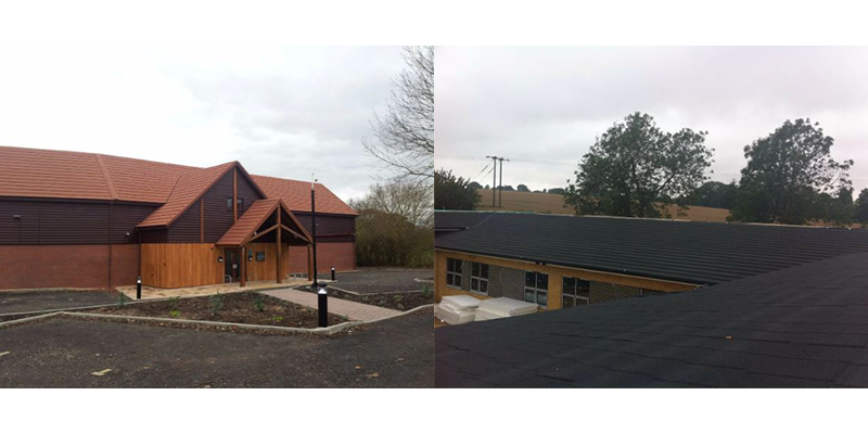 Britmet Slate 2000 metal roof tiles being used