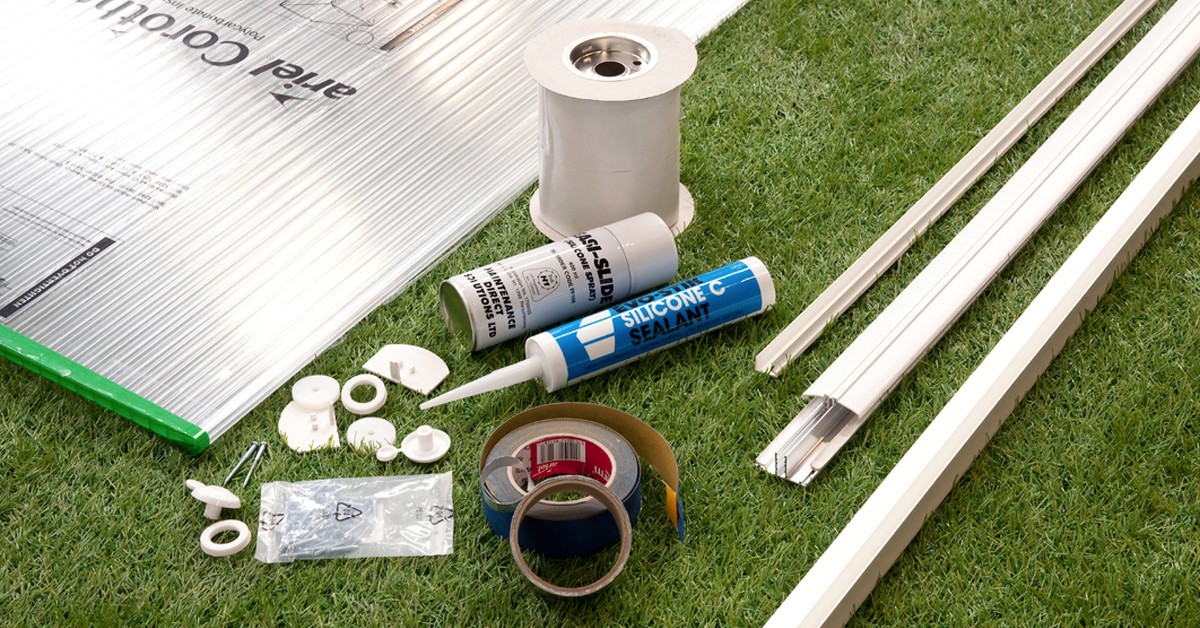 Polycarbonate roofing installation accessories