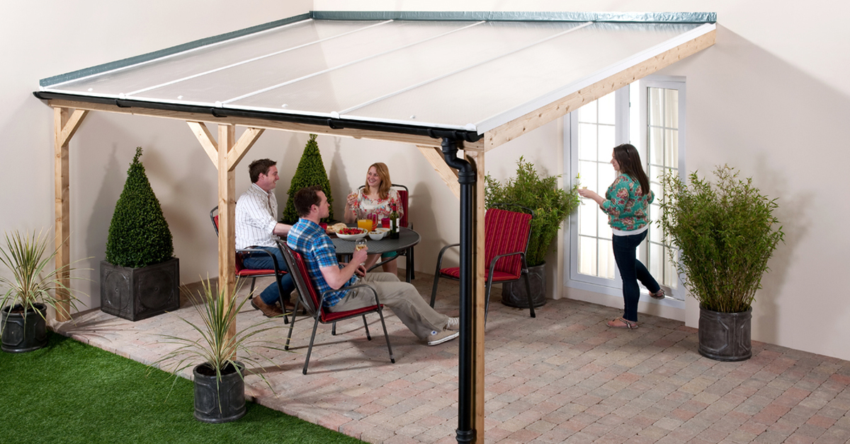 Polycarbonate Pergola in Garden