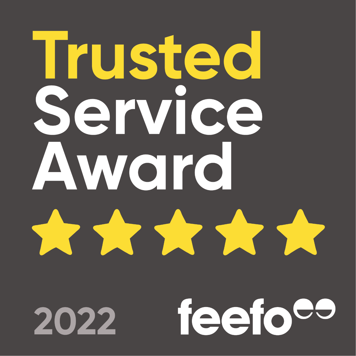 Feefo Trusted Service Award 2022