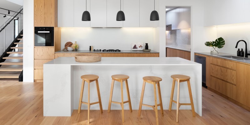bright modern open plan kitchen
