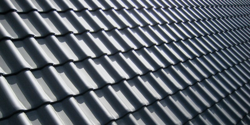 grey tiled roof