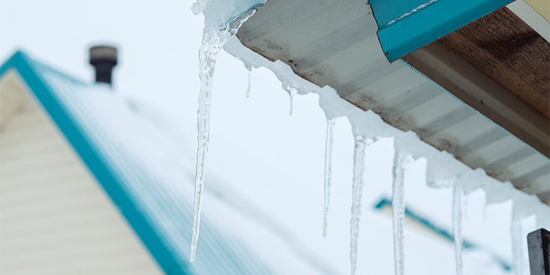icicles hanging on roof