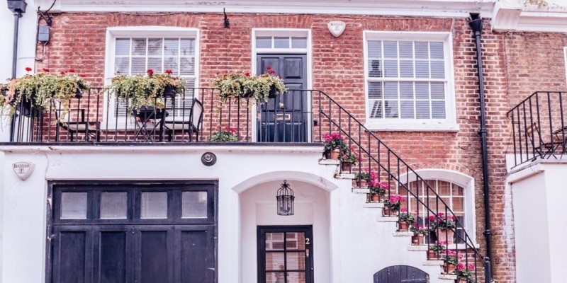 two level british home exterior