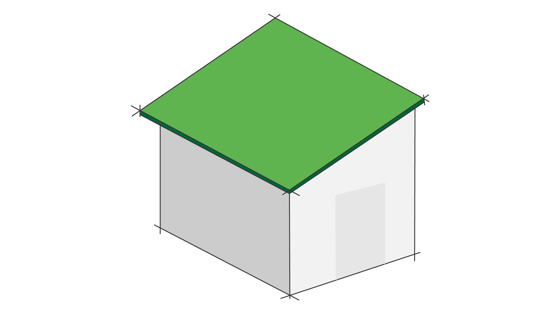Diagram of an Pent/Single Slope Roof
