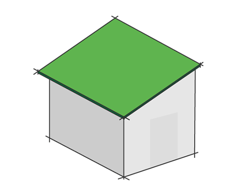 Diagram of an Lean-To Roof