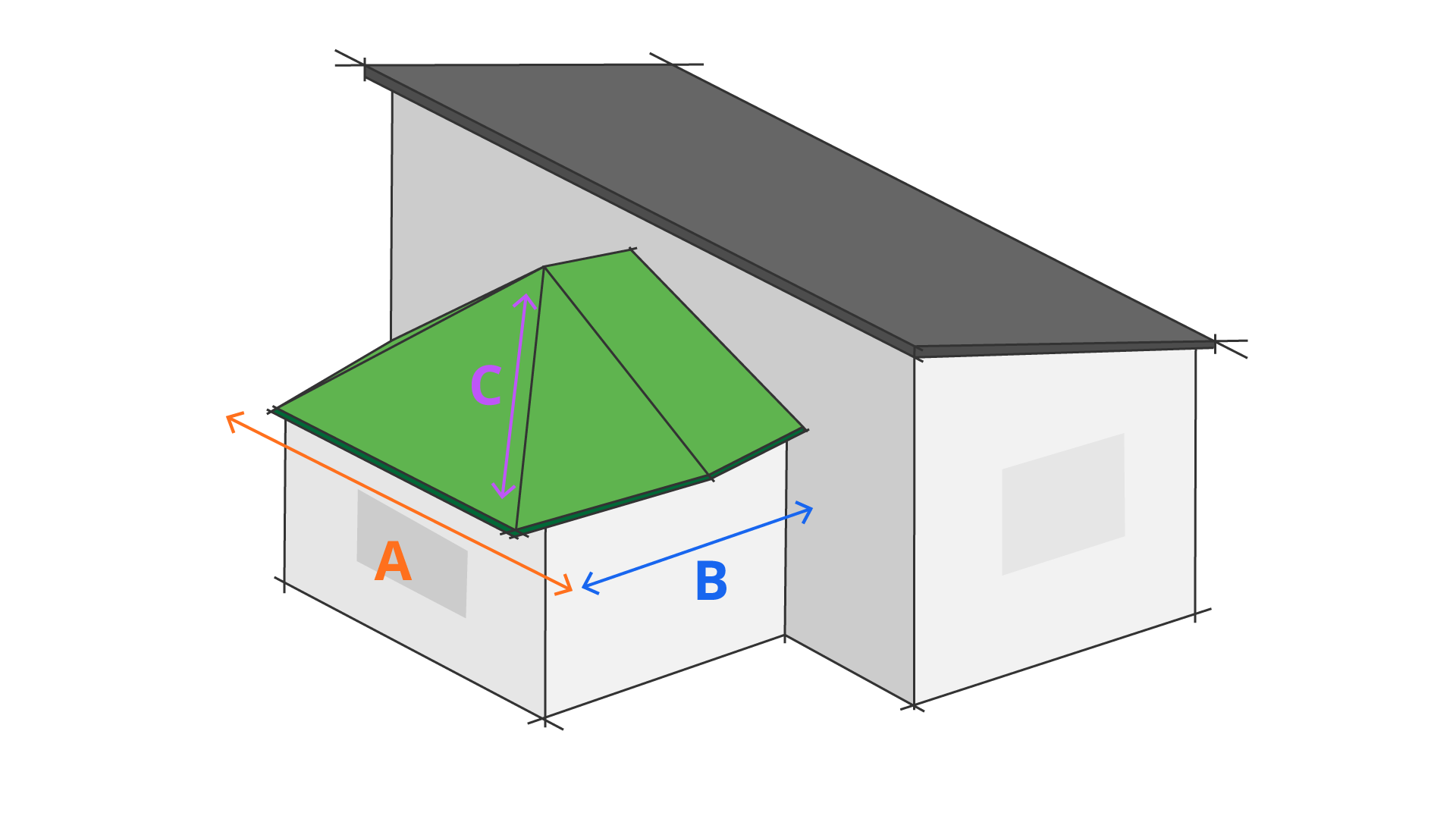 Victorian Roof Diagram with coordinates